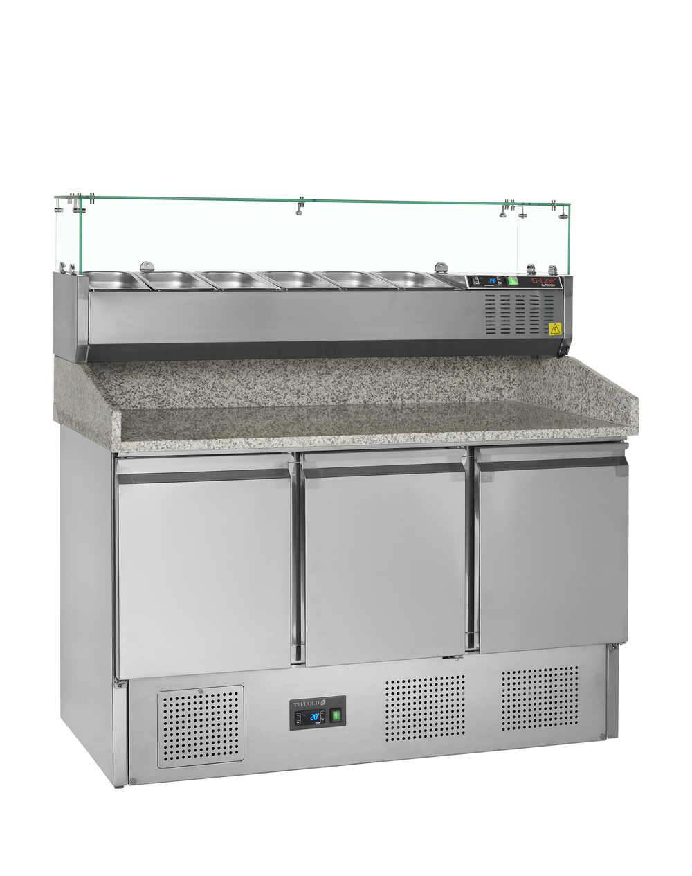Pizzatafel incl. unit voor toppings PT1365 + GVC33-140