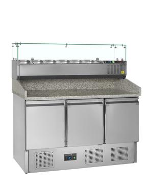 Pizzatafel incl. unit voor toppings PT1365 + GVC33-140