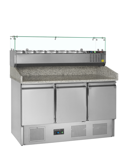Pizzatafel incl. unit voor toppings PT1365 + GVC33-140