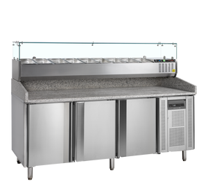 Pizzatafel incl. unit voor toppings PT1300 + GVC38-200