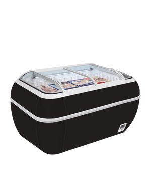 Zwarte supermarktvriezer TWIN HEAD B-F