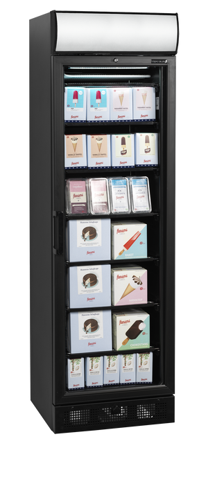 Zwarte displayvriezer UFSC371GCP Black