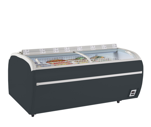 Antraciet supermarktvriezer TWIN 220A-F
