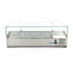 Opzetkoelvitrine - 120 cm - 4 x 1/3 GN Bakken