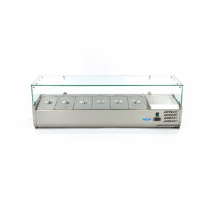 Opzetkoelvitrine - 140 cm - 6 x 1/3 GN Bakken