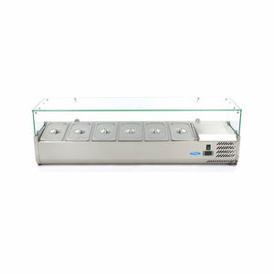 Opzetkoelvitrine - 150 cm - 6 x 1/3 GN Bakken