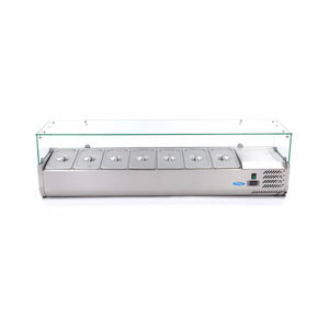 Opzetkoelvitrine - 160 cm - 7 x 1/3 GN Bakken