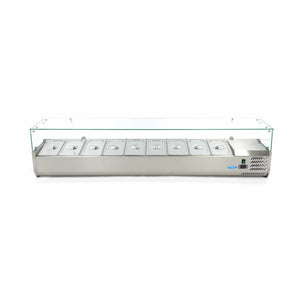 Opzetkoelvitrine - 200 cm - 9 x 1/3 GN Bakken