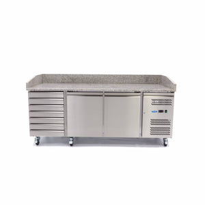 Pizzawerkbank - 202 cm - 2 Deuren - 7 Laden