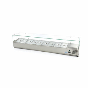Opzetkoelvitrine - 200 cm - 9 x 1/3 GN Bakken