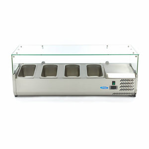 Opzetkoelvitrine - 120 cm - 4 x 1/3 GN Bakken