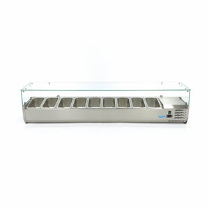 Opzetkoelvitrine - 200 cm - 9 x 1/3 GN Bakken