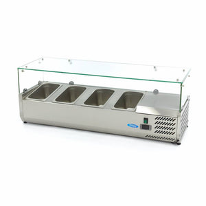 Opzetkoelvitrine - 120 cm - 4 x 1/3 GN Bakken