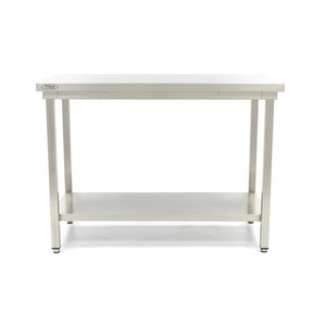 Werktafel rvs - 60 x 60 cm - Verstelbare Hoogte - met Onderschap