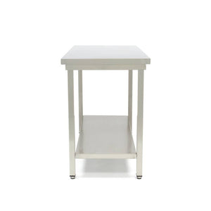 Werktafel rvs - 200 x 60 cm - Verstelbare Hoogte - met Onderschap