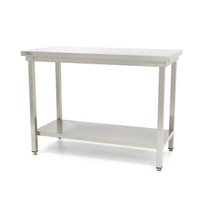 Werktafel rvs - 120 x 60 cm - Verstelbare Hoogte - met Onderschap