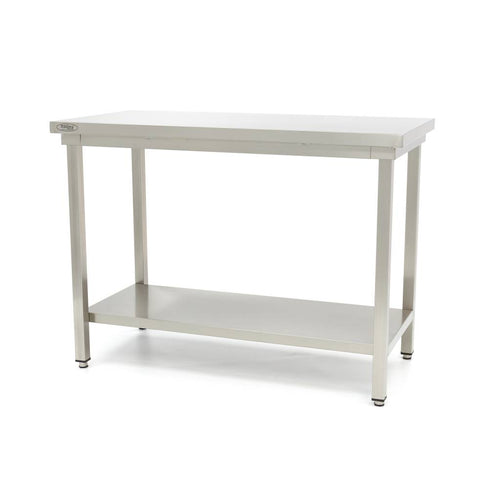 Werktafel rvs - 180 x 60 cm - Verstelbare Hoogte - met Onderschap