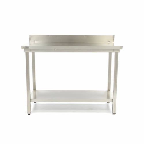 Werktafel rvs - 80 x 70 cm - Verstelbare Hoogte - met Spatrand