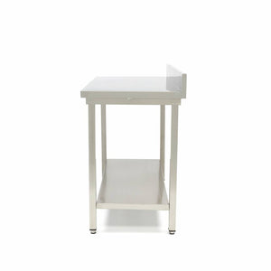 Werktafel rvs - 60 x 70 cm - Verstelbare Hoogte - met Spatrand