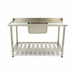 Spoeltafel - 120 x 75 cm - Aanvoer Vaatwasser Links - incl. Wasbak en Onderschap