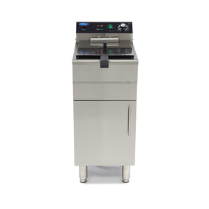 Frituurpan - 16 L - 1 Mand - met Tapkraan en Opbergruimte - 400V