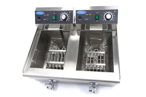 Frituurpan - 2x 10 L - 2 Manden - met Tapkraan