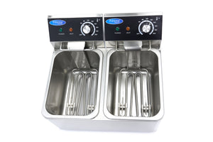 Frituurpan - 2x 4 L - 2 Manden - tot 1,5 Kg Frites
