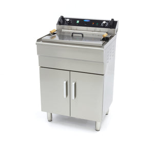 Frituurpan - 35 L - 1 Mand - met Tapkraan - 400V