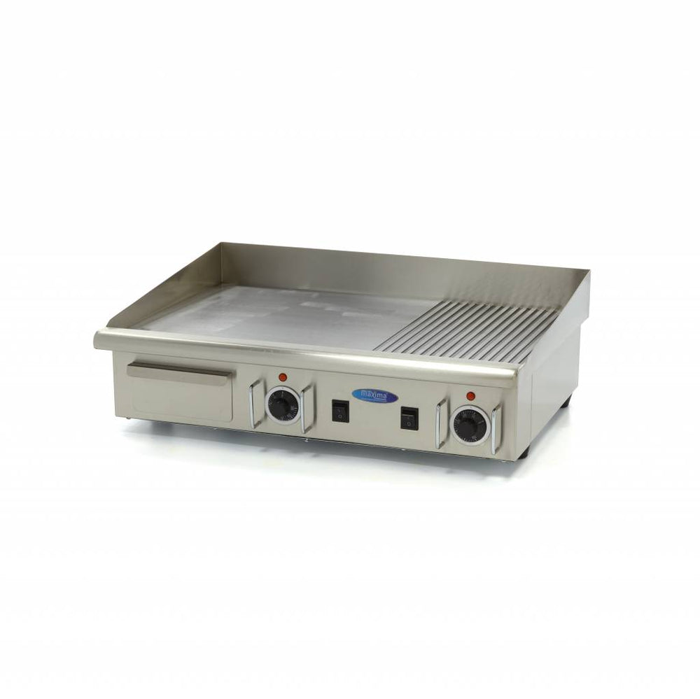 Grillplaat - Half Gegroefd - 73 cm - incl. Opvangbak - 400V