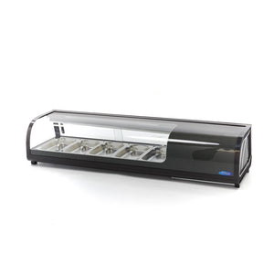 Sushi- en Tapasvitrine - 52 L - 5 x 1/3 GN - Tafelmodel