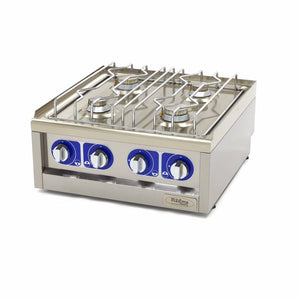 Kookplaat Horeca - 4 Pitten - Dubbel - 60 cm Diep - Gas