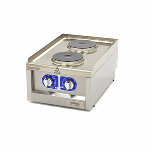 Kookplaat Horeca - 2 Pitten - Enkel - 60 cm Diep - Elektrisch