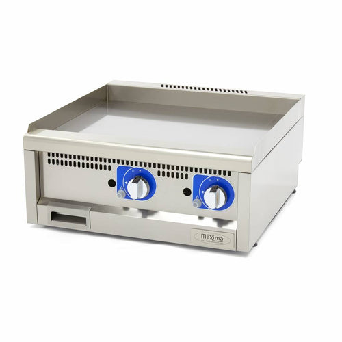 Horeca Grillplaat - Glad - Dubbel - 60 cm Diep - Gas