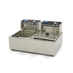 Frituurpan - 2x 6 L - 2 Manden - tot 2,4 Kg Frites