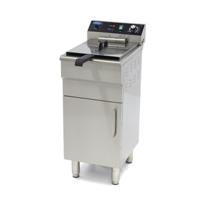 Frituurpan - 16 L - 1 Mand - met Tapkraan en Opbergruimte - 400V