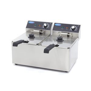 Frituurpan - 2x 8 L - 2 Manden - tot 2,8 Kg Frites