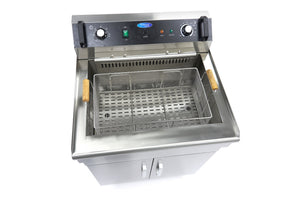 Frituurpan - 35 L - 1 Mand - met Tapkraan - 400V