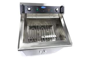 Frituurpan - 35 L - 1 Mand - met Tapkraan - 400V