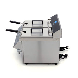 Frituurpan - 2x 8 L - 2 Manden - met Tapkraan - Inductie