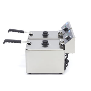 Frituurpan - 2x 8 L - 2 Manden - tot 2,8 Kg Frites