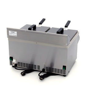 Frituurpan - 2x 8 L - 2 Manden - met Tapkraan - Inductie