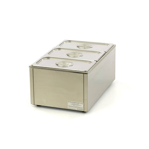 Bain Marie - met Tapkraan - incl. 3x 1/3 GN-Set - Elektrisch
