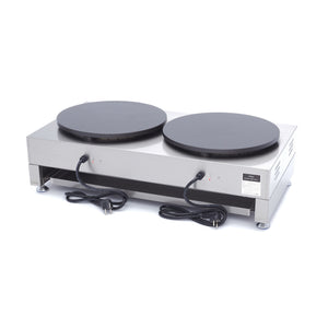 Crepebakplaat - Dubbele Crepes - 2 x 40 cm - incl. Beslagverdeler