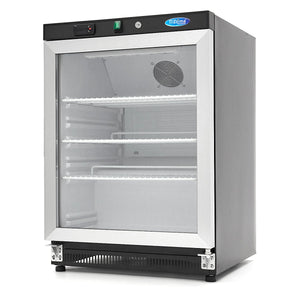 Koelkast - 200 L - Zwart - met Glazen Deur