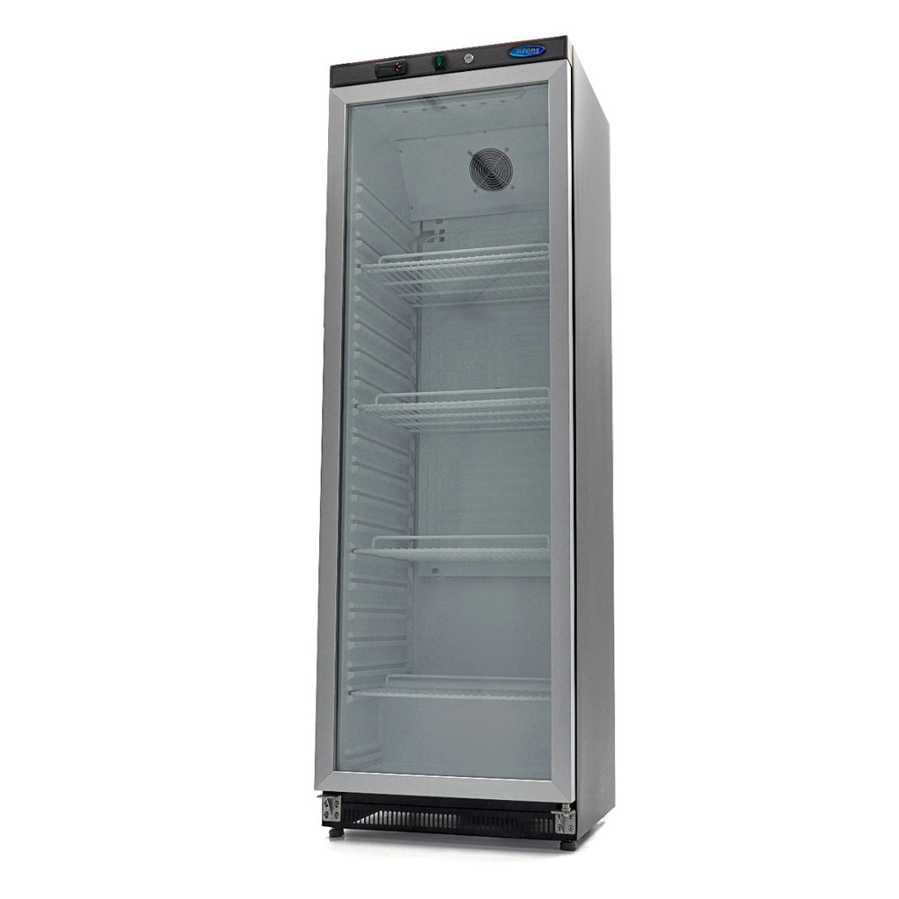 Koelkast - 400 L - Zwart - met Glazen Deur