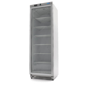 Vrieskast - 400 L - Rvs - met Glazen Deur