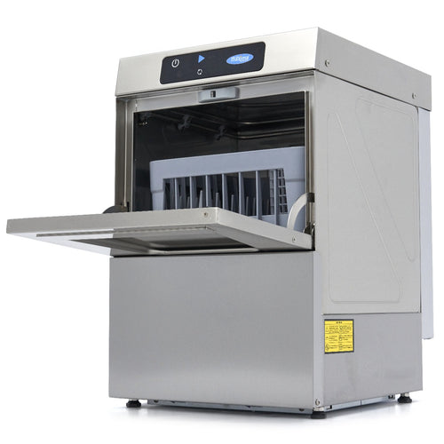 Glazenspoelmachine - 35 x 35 cm - met Afvoer-, Glansspoel- en Zeeppomp - Digitaal Display - 230V