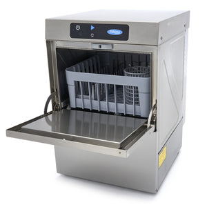 Glazenspoelmachine - 35 x 35 cm - met Afvoer-, Glansspoel- en Zeeppomp - Digitaal Display - 230V