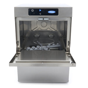 Glazenspoelmachine - 35 x 35 cm - met Afvoer-, Glansspoel- en Zeeppomp - Digitaal Display - 230V