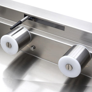 Afvoer Rollertafel van RVS - voor Korventransport Vaatwasser